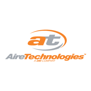 AIRE TECHNOLOGIES logo (300 x 300 px) Aire Technologies logo with orange 'at' emblem and gray 'Aire Technologies' text and orange tagline.